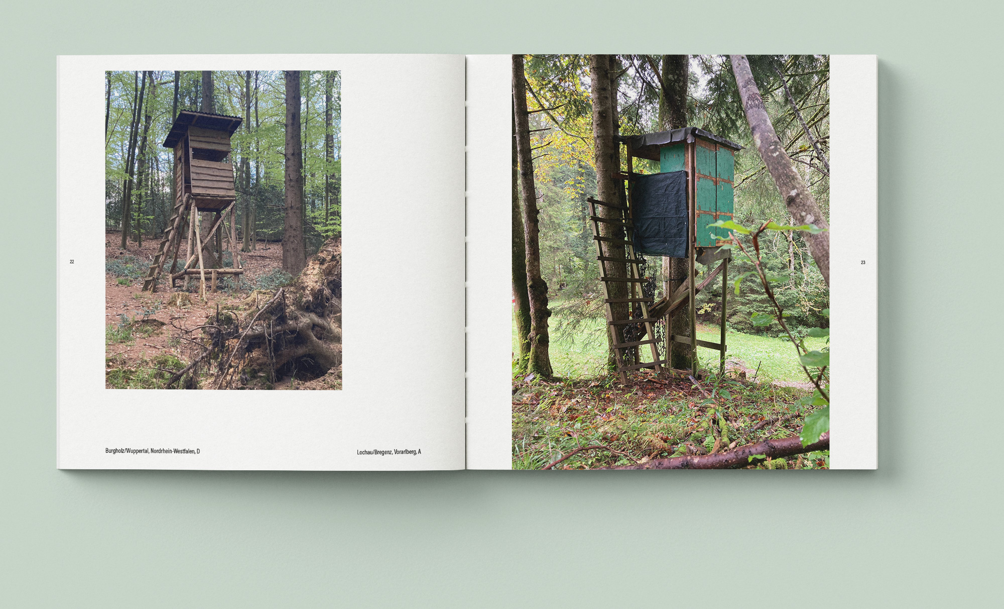 3D-Ansicht Hochsitz-Buch Innenseiten